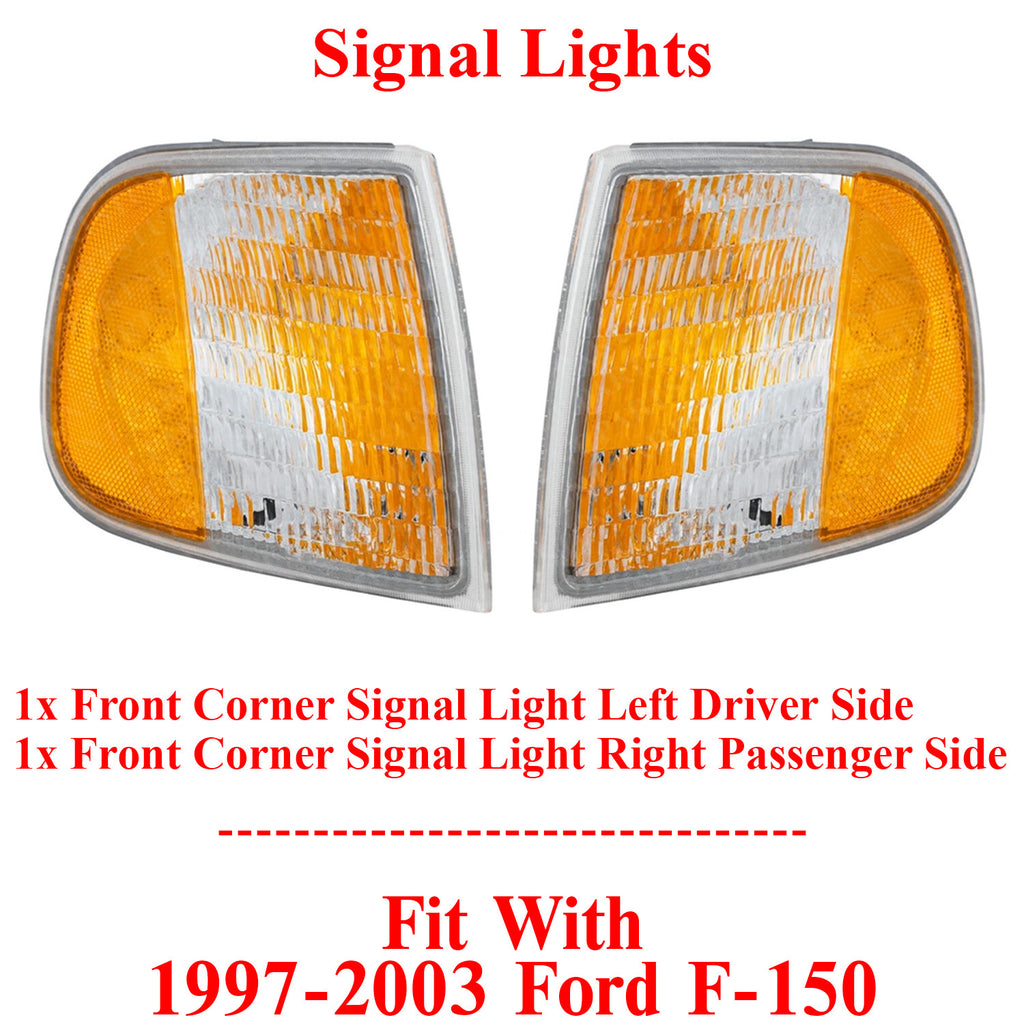 Front Corner Signal Lights For 1997-2003 Ford F-150