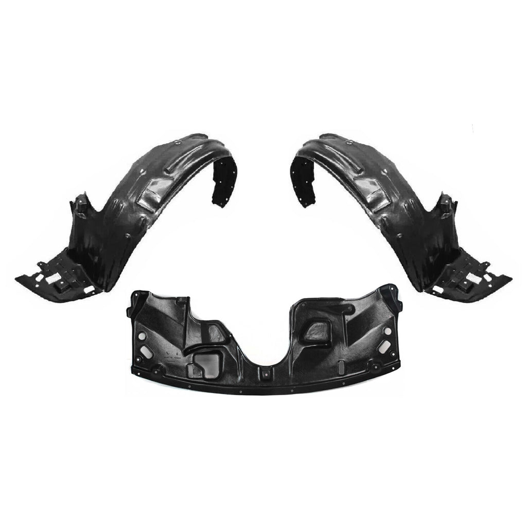 Front Fender Liner Left & Right + Engine Splash Guard For 2005-07 Honda Odyssey