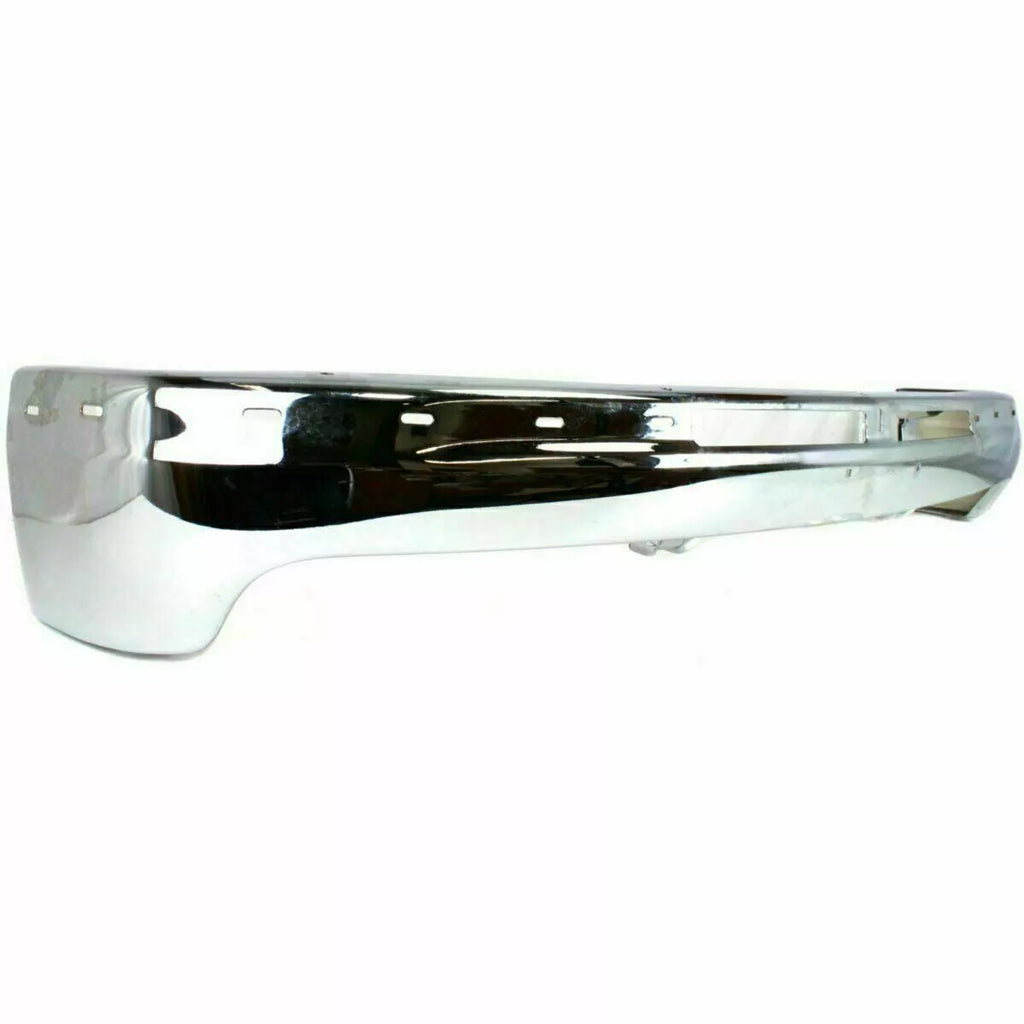 Front Bumper Chrome Steel Kit w/ Brackets For 01-02 Chevy Silverado 2500HD 3500