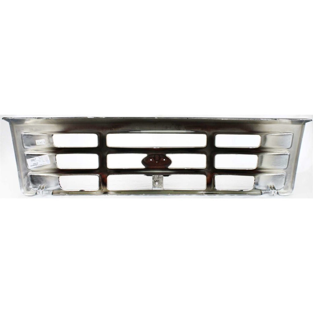 Front Chrome Grille with Headlight Doors Kit For 1992-1996 Ford F-150 Bronco