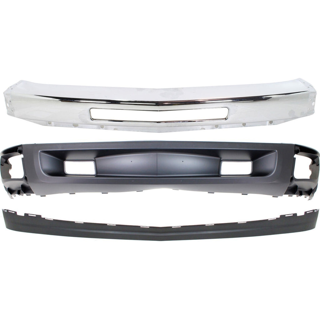 Front Bumper Kit With Tow Hook Holes For 2009-2013 Chevrolet Silverado 1500