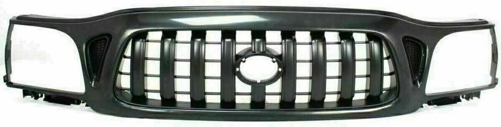 Front Bumper Primed Kit +Grille + Fog Lights LH & RH For 01-04 Toyota Tacoma 4WD