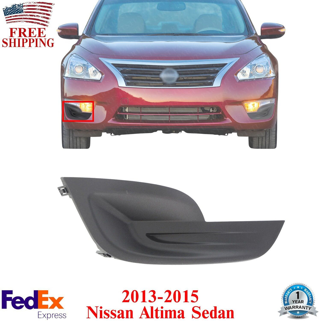 Front Fog Light Cover Right Passenger Side Textured For 2013-2015 Nissan Altima