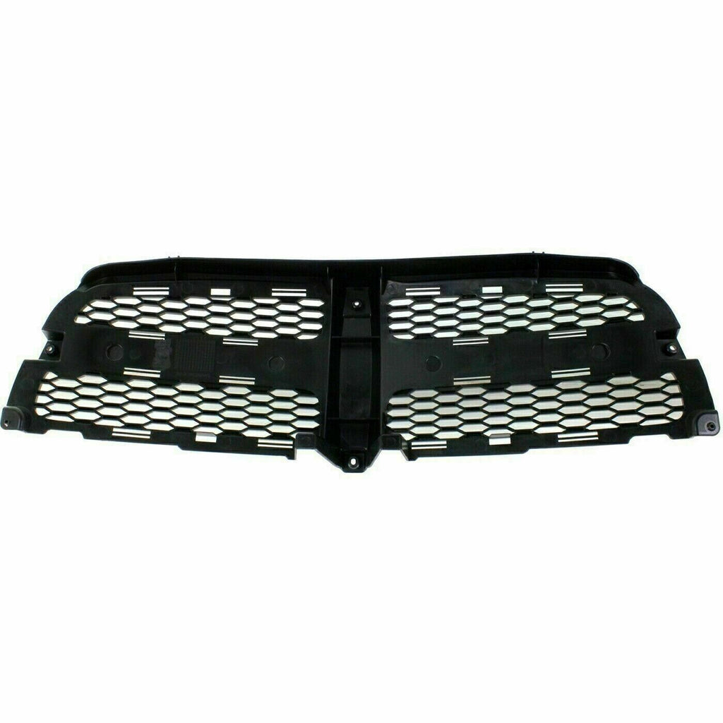 Front Bumper Upper & Lower Grille Textured Plastic For 2011-2014 Dodge Charger