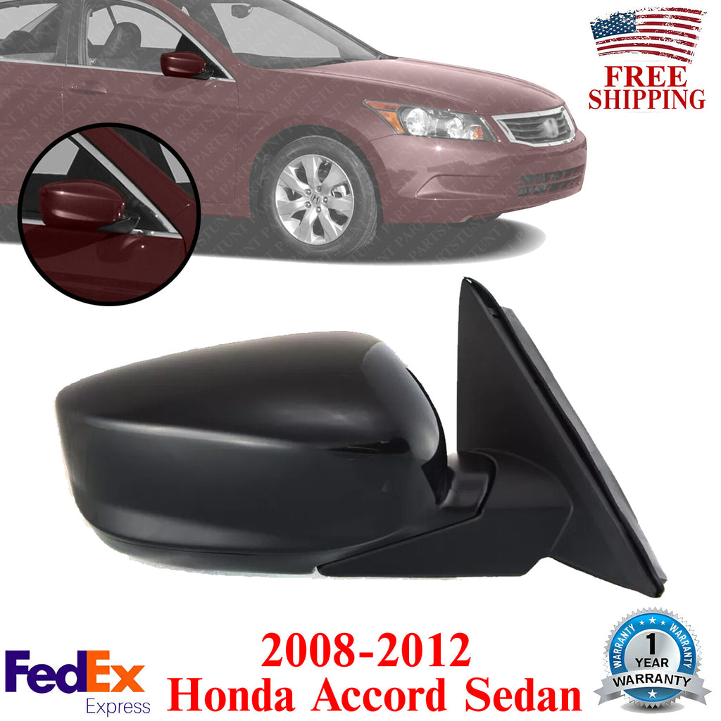 Front Power Mirror Manual Folding Primed Right Side For 2008-2012 Honda Accord