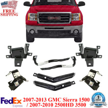 Load image into Gallery viewer, Front Bumper Brackets 8 Pcs Kit For 2007-2013 GMC Sierra 1500/ 07-10 2500HD 3500