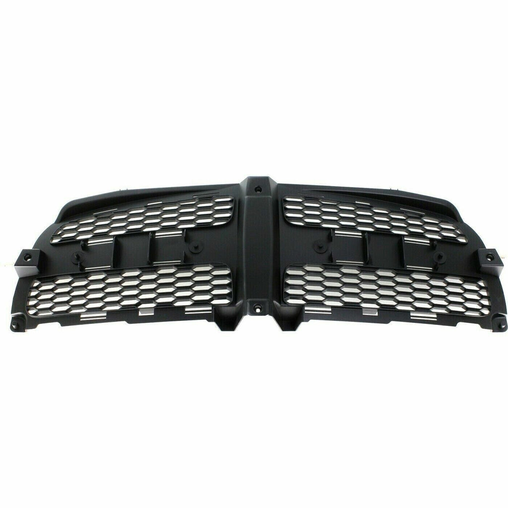 Front Bumper Upper & Lower Grille Textured Plastic For 2011-2014 Dodge Charger