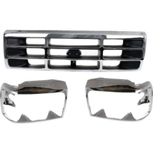 Load image into Gallery viewer, Front Chrome Grille with Headlight Doors Kit For 1992-1996 Ford F-150 Bronco