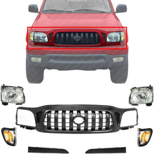 Load image into Gallery viewer, Front Grille Assembly Kit 7pcs For 2001-2004 Toyota Tacoma with Headlight Filler