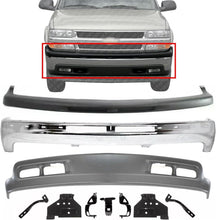 Load image into Gallery viewer, Front Bumper Chrome Steel Valance Bracket For 1999-02 Chevy Silverado 1500 Tahoe