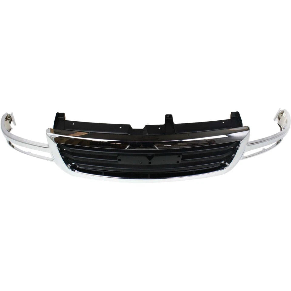 Front Chrome Bumper Kit with Brackets For 2003-2006 GMC Sierra 1500