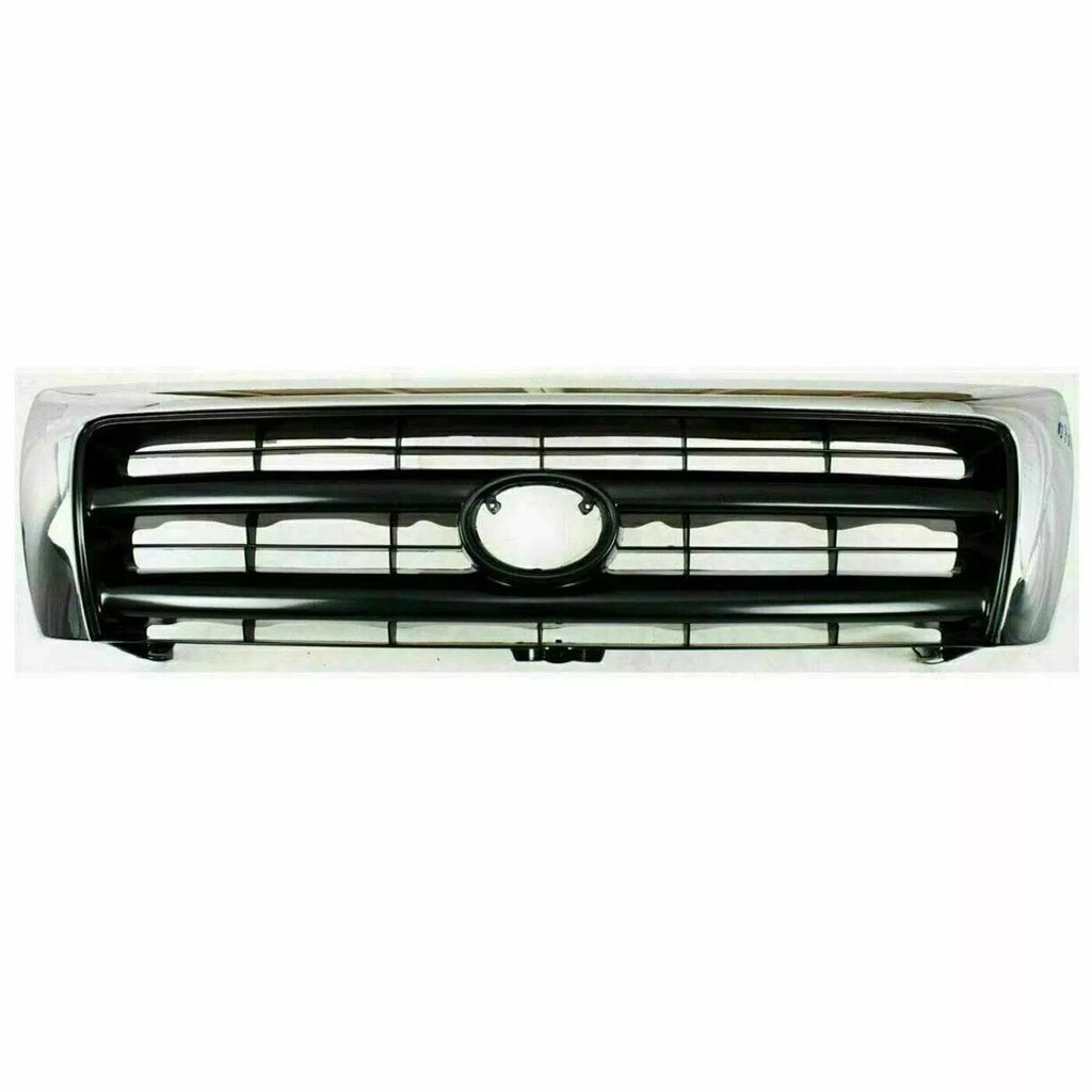 Front Bumper Cover Kit + Grille Chrome With Lights For 1998-2000 Toyota Tacoma