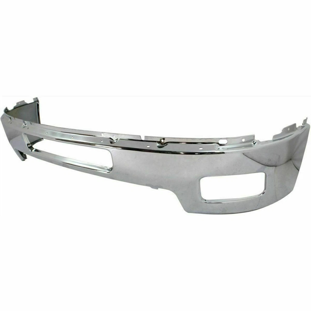 Front Bumper Chrome Steel Kit With Brackets For 2011-2014 Silverado 2500HD 3500