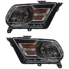 Front Headlights Set For 2010-2014 Ford Mustang