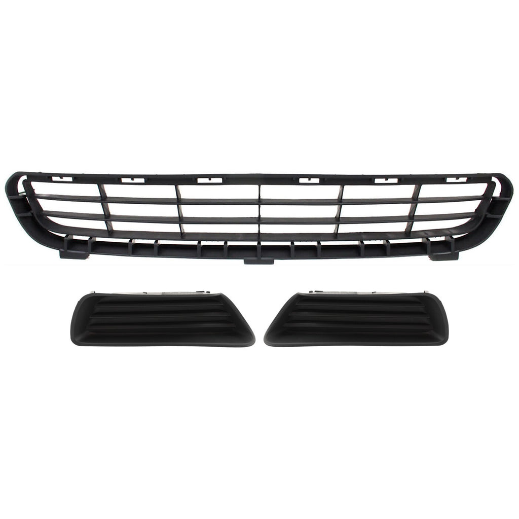Front Bumper Grille Assembly + Fog Covers For 2007-2009 Toyota Camry