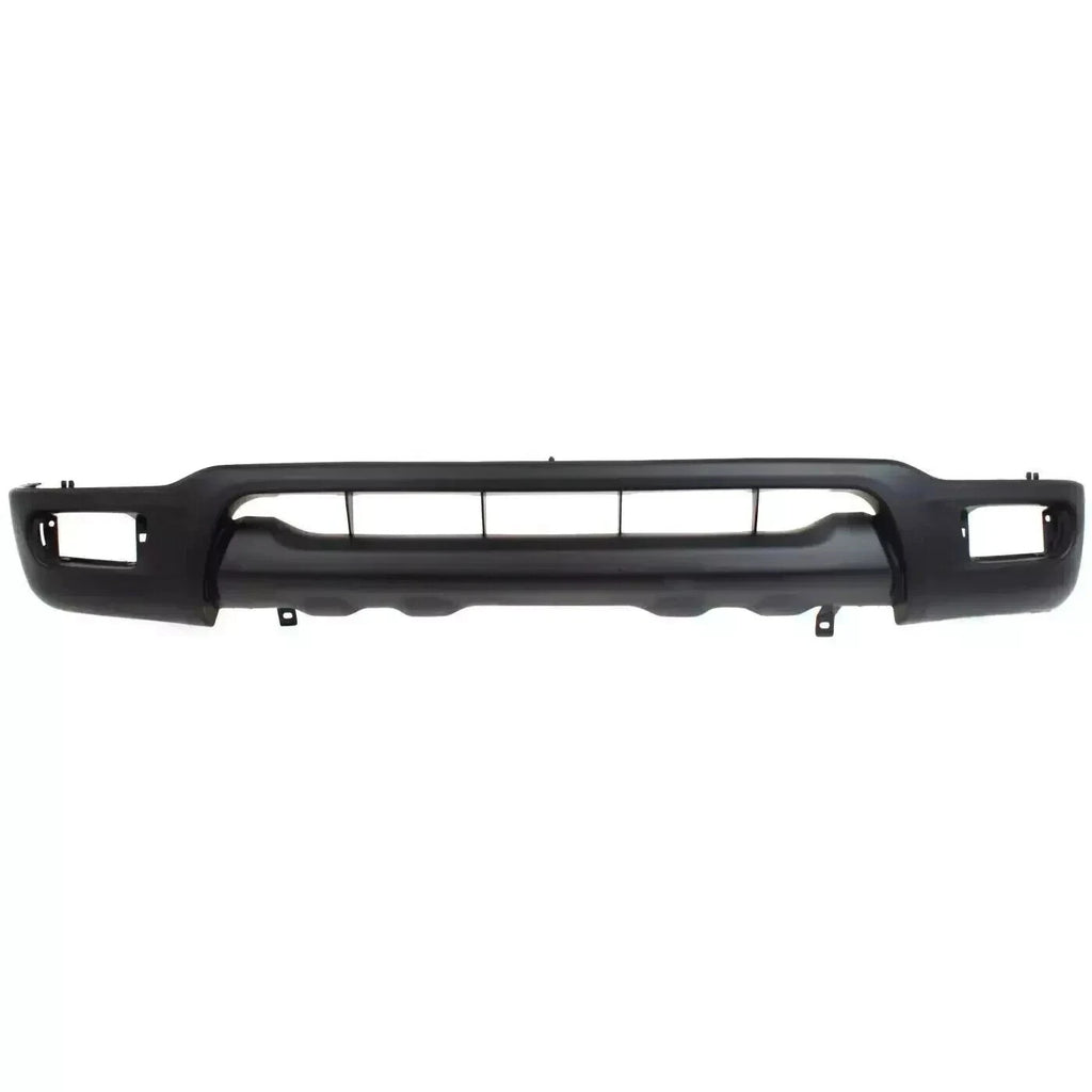Front Chrome Grille + Black Primed Bumper + Lower Valance + Reinforcement + Headlights + Bumper Brackets for 2001–2004 Toyota Tacoma 4WD