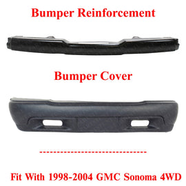 Front Bumper ReinForcement Steel Kit For GMC Sonoma 1998-2004 4WD