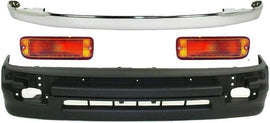 Front Bumper Chrome Trim + Lower Cover + Signals Light For 98-00 Tacoma 2wd 4Pcs