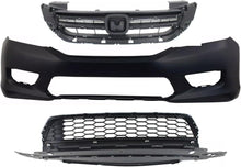 Load image into Gallery viewer, Front Bumper Cover Primed + Upper &amp; Lower Grill For 2013-2015 Honda Accord Sedan