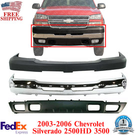 Front Bumper Chrome Kit For 2003-2006 Chevrolet Silverado 2500HD 3500