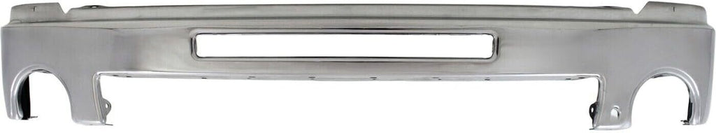 Front Bumper Chrome Steel Face Bar Valance Kit For 2007-2013 GMC Sierra 1500