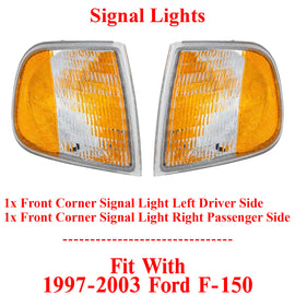Front Corner Signal Lights For 1997-2003 Ford F-150