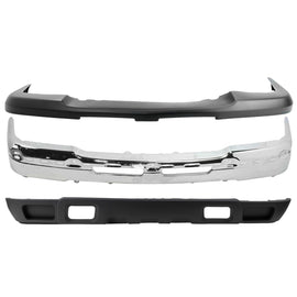Front Bumper Chrome Steel Kit For 2003-2006 Avalanche & Chevrolet Silverado 1500