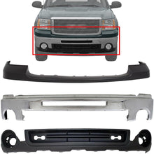 Load image into Gallery viewer, Front Bumper Chrome + Upper Cover + Valance For 2007-2010 GMC Sierra 2500HD 3500