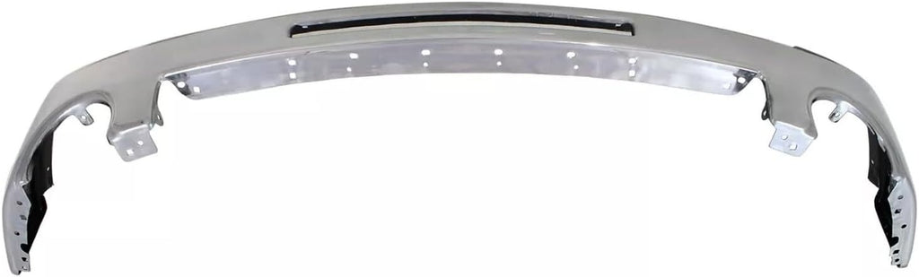Front Bumper Chrome Steel Face Bar Valance Kit For 2007-2013 GMC Sierra 1500