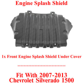 Front Lower Engine Splash Shield For 2007-2013 Chevrolet Silverado 1500