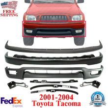 Load image into Gallery viewer, Front Bumper Primed Kit With Brackets &amp; Retainer Pair For 01-04 Toyota Tacoma