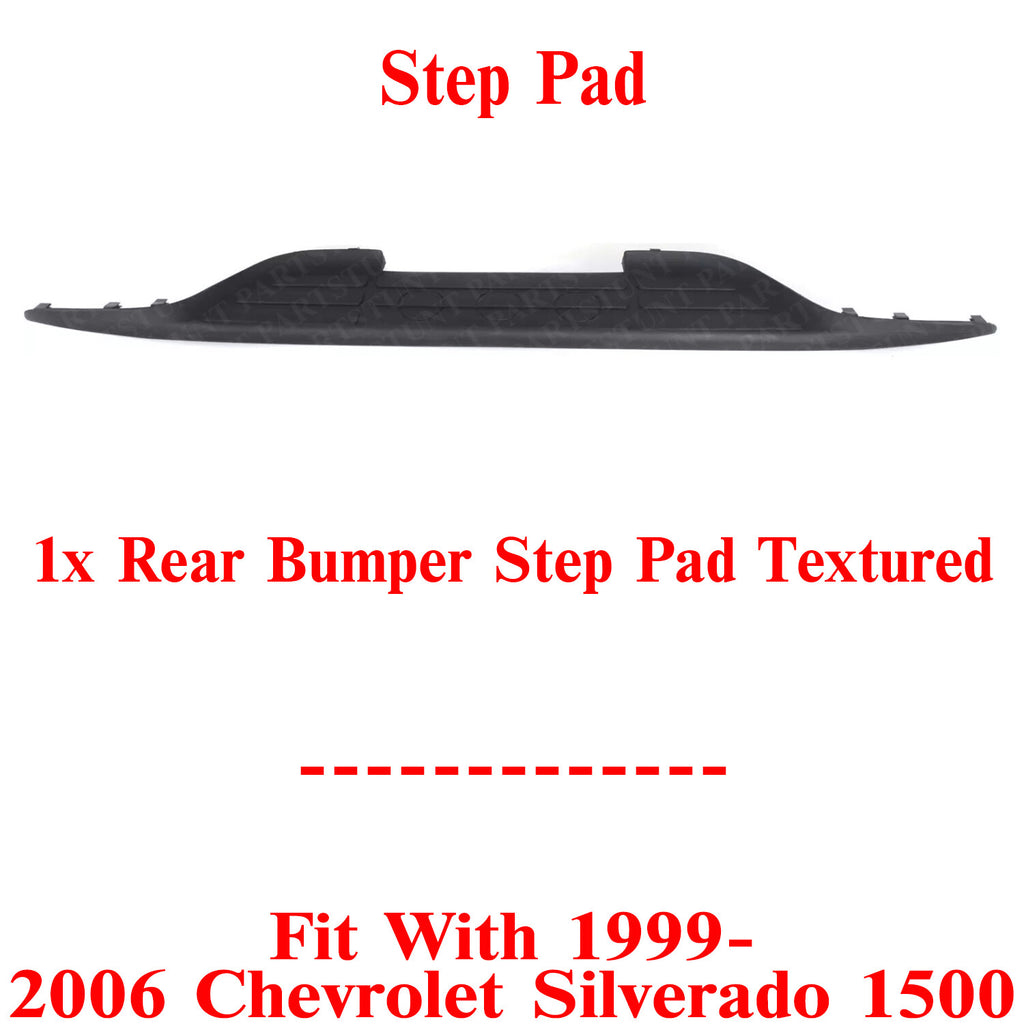 Rear Bumper Step Pad Black For 1999-2006 Chevrolet Silverado 1500