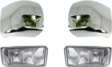Load image into Gallery viewer, Front Bumper Chrome End Caps + Fog Lights For 07-10 Chevy Silverado 2500HD 3500
