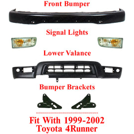 Front Primed Bumper + Valance + Lights + Brackets For 1999-2002 Toyota 4Runner