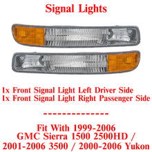 Load image into Gallery viewer, Front Parking Turn Signal Lights For 1999-2006 GMC Sierra Yukon XL