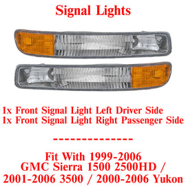 Front Parking Turn Signal Lights For 1999-2006 GMC Sierra Yukon XL