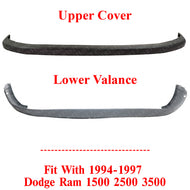 Front Upper Cover + Lower Valance For 1994-1997 Dodge Ram 1500 2500 3500