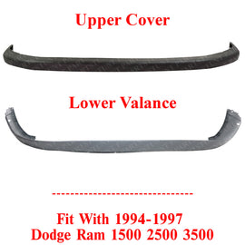 Front Upper Cover + Lower Valance For 1994-1997 Dodge Ram 1500 2500 3500