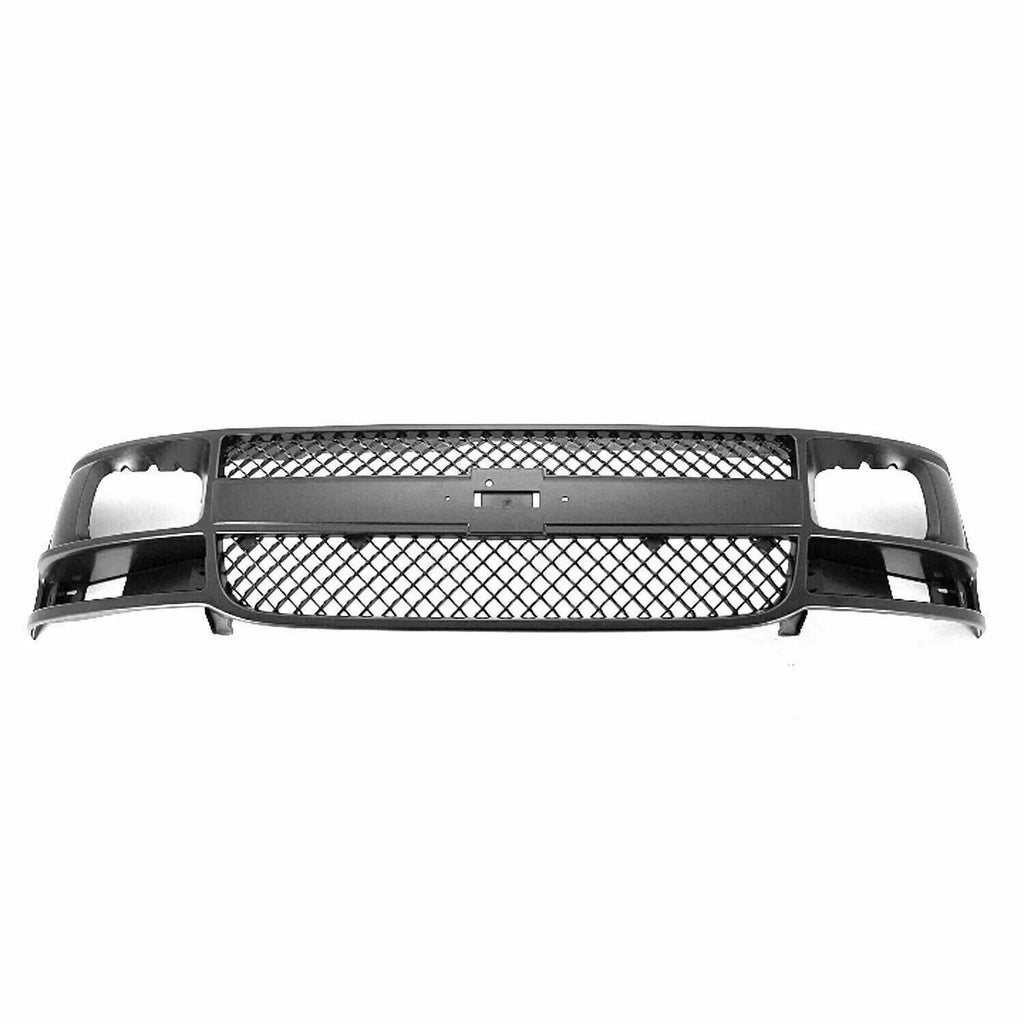 Front Bumper Primed + Upper Cover Textured + Grille For 03-17 Chevy Express Van