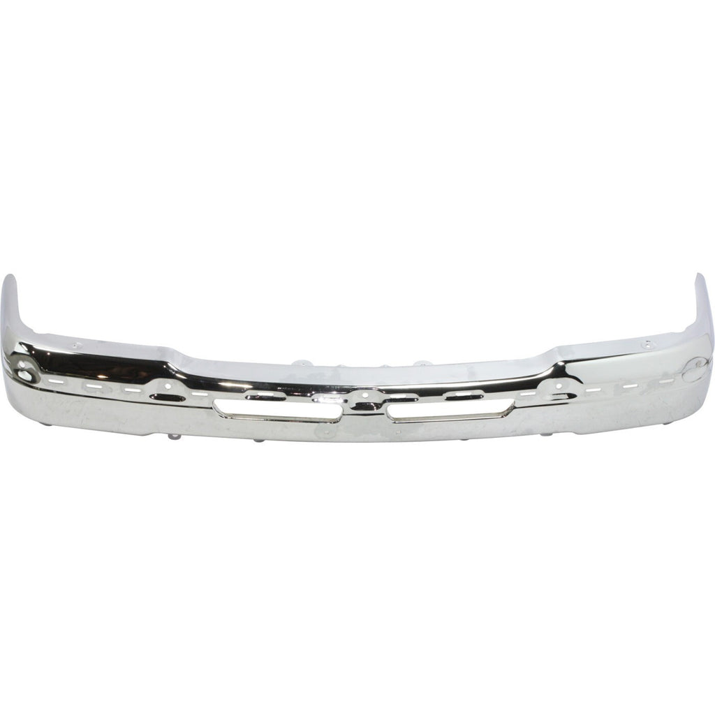 Front Bumper Chrome + Upper Cover + Brackets For 2003-06 Chevy Silverado 1500