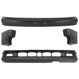 Front Bumper + Lower Valance + End Caps For 1990-93 Mazda B2200 B2600 Pickup 2wd
