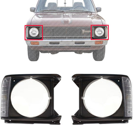 Head Lamp Door Gray Left Driver & Right Passenger Side For 1979-81 Toyota Pickup