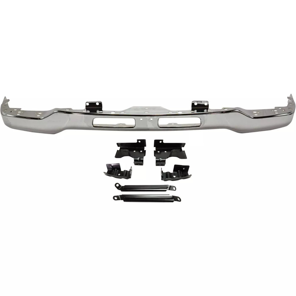 Front Chrome Bumper Kit with Brackets For 2003-2006 GMC Sierra 1500