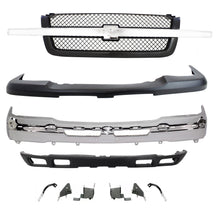 Load image into Gallery viewer, New Front Bumper Chrome + Grille + Valence &amp; Brackets For 2003-06 Silverado 1500