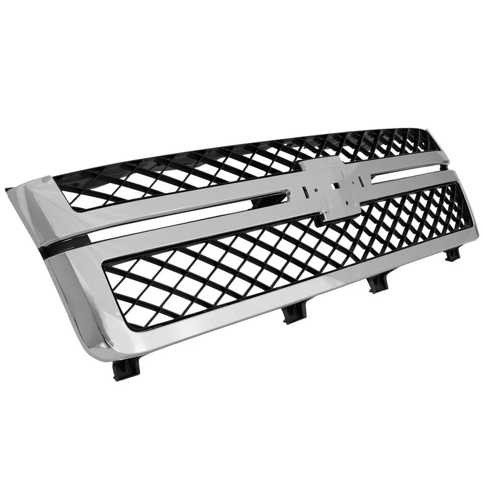 Front Chrome Bumper Kit with Grille For 2011-2014 Chevy Silverado 2500HD 3500HD