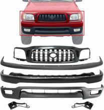 Load image into Gallery viewer, Front Bumper Primed Kit + Grille + Brackets For 2001-2004 Toyota Tacoma
