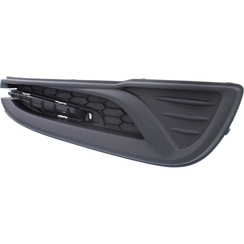 Front Bumper Grille + Molding + Fog Light Covers For 2013-2015 Honda Civic Sedan