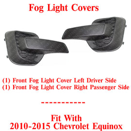Front Fog Light Cover Lower Outer Grille For 2010-2015 Chevrolet Equinox