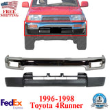 Front Bumper Face Bar Chrome + Lower Valance Primed For 1996-1998 Toyota 4Runner