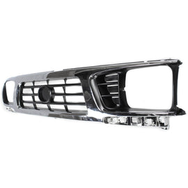Grille Chrome Shell with Painted Black Insert For 1995-1997 Toyota Tacoma 4WD